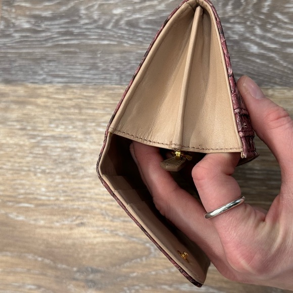 AUTHENTIC RARE Prada Python Matinee Micro Continental bi-fold Wallet and chain - Picture 8 of 16